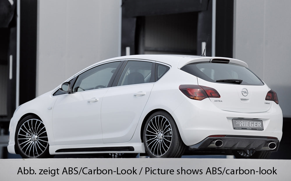 Rieger Vauxhall Astra J 5DR Pre-Facelift Dual Exit Rear Diffuser - Gloss Black