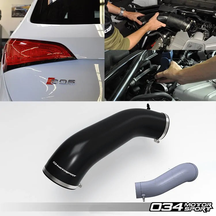 034Motorsport Audi Q5/SQ5 3.0 TFSI Throttle Body Inlet Hose, High-Flow Silicone