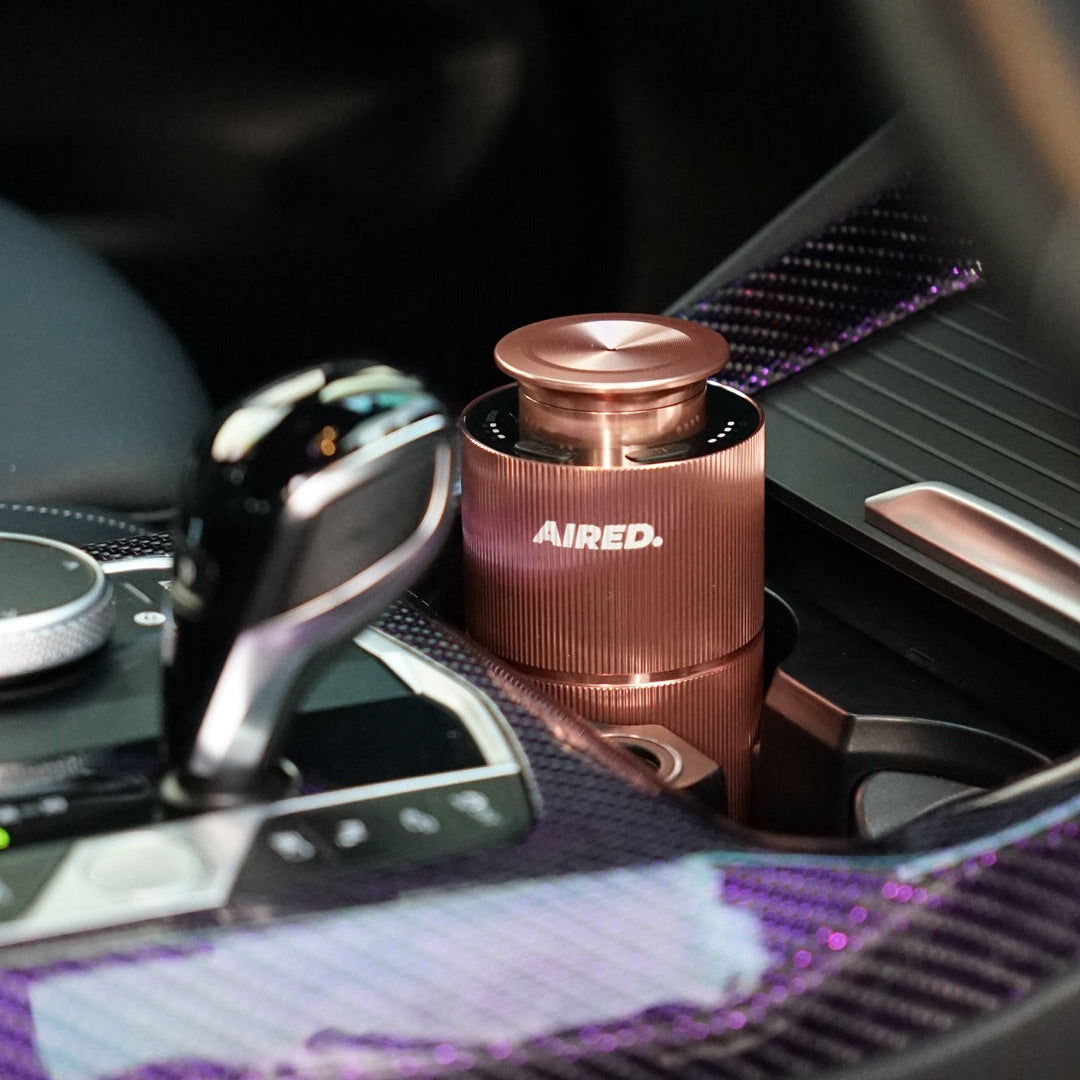 PRO1 In-Car / Home Mini Luxury Electronic Rechargeable Essential Oils Diffuser By AIRED. (ROSE GOLD)