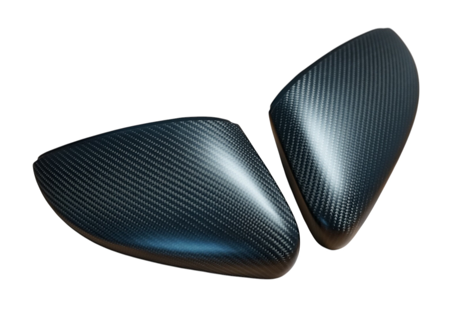 Volkswagen VW Polo Satin Carbon Fibre Replacement Wing Mirror Covers MK5 6C / 6R (2009-2017 Models)