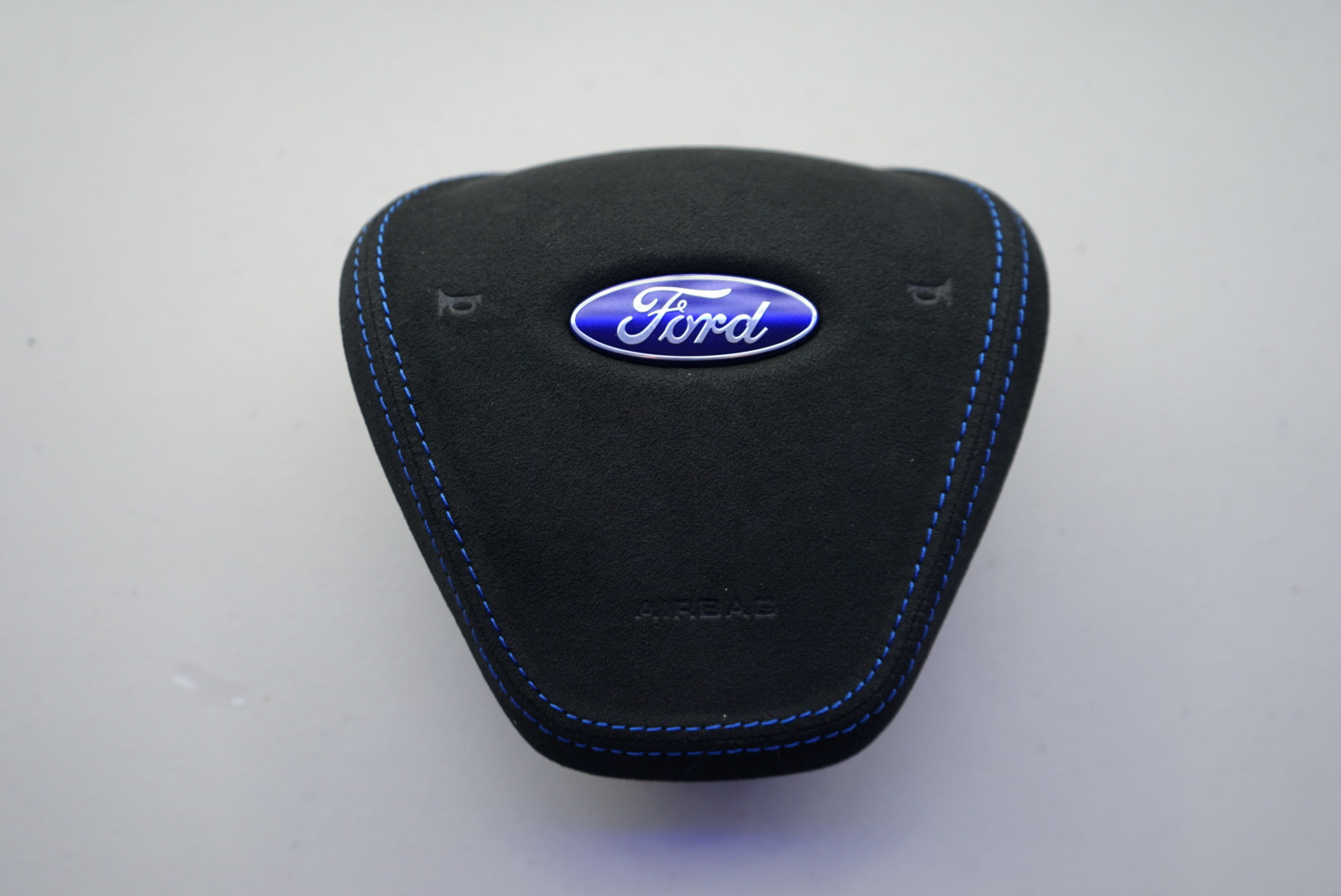IN STOCK - Ford Fiesta MK7 / MK7.5 Airbag Cover (Alcantara + Blue Stitching) - FIESTAMK7AB1