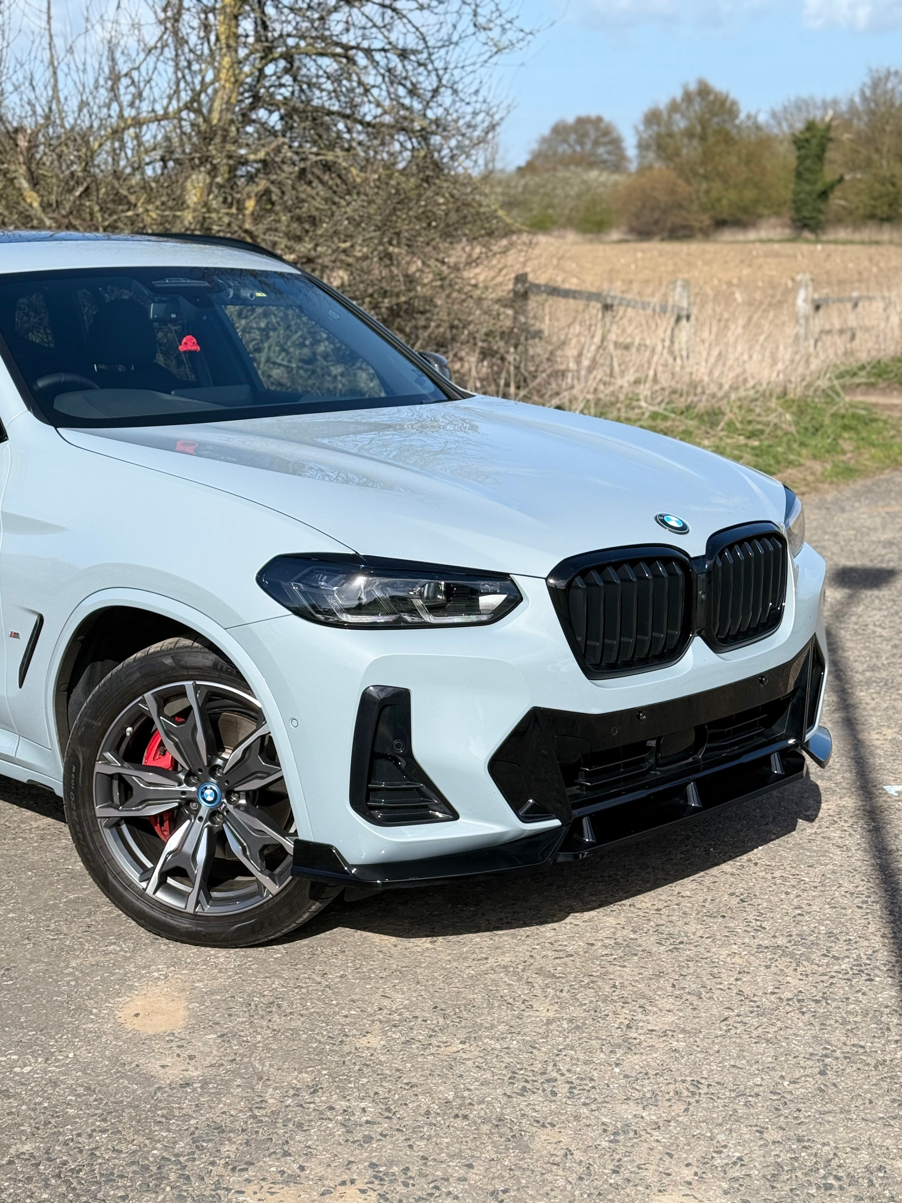 BMW X3 G01 LCI Gloss Black Front Bumper Splitter (2021 - 2024 Models)