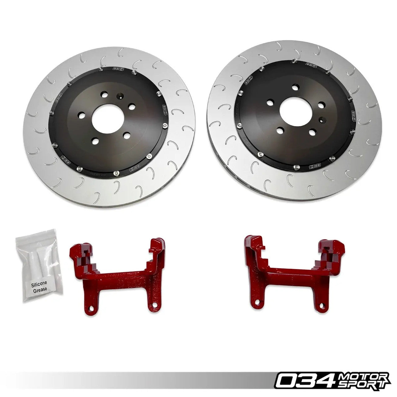 034 Motorsport - 2-Piece Floating Rear Brake Rotor 370mm Upgrade for B9/B9.5 Audi A4/S4, A5/S5, Q5/SQ5