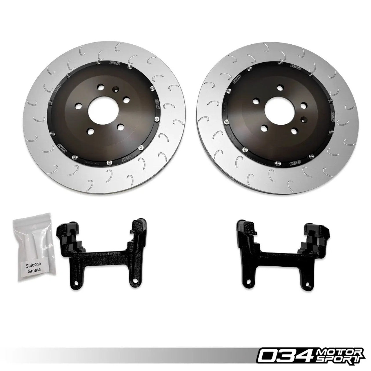 034 Motorsport - 2-Piece Floating Rear Brake Rotor 370mm Upgrade for B9/B9.5 Audi RS4/RS5