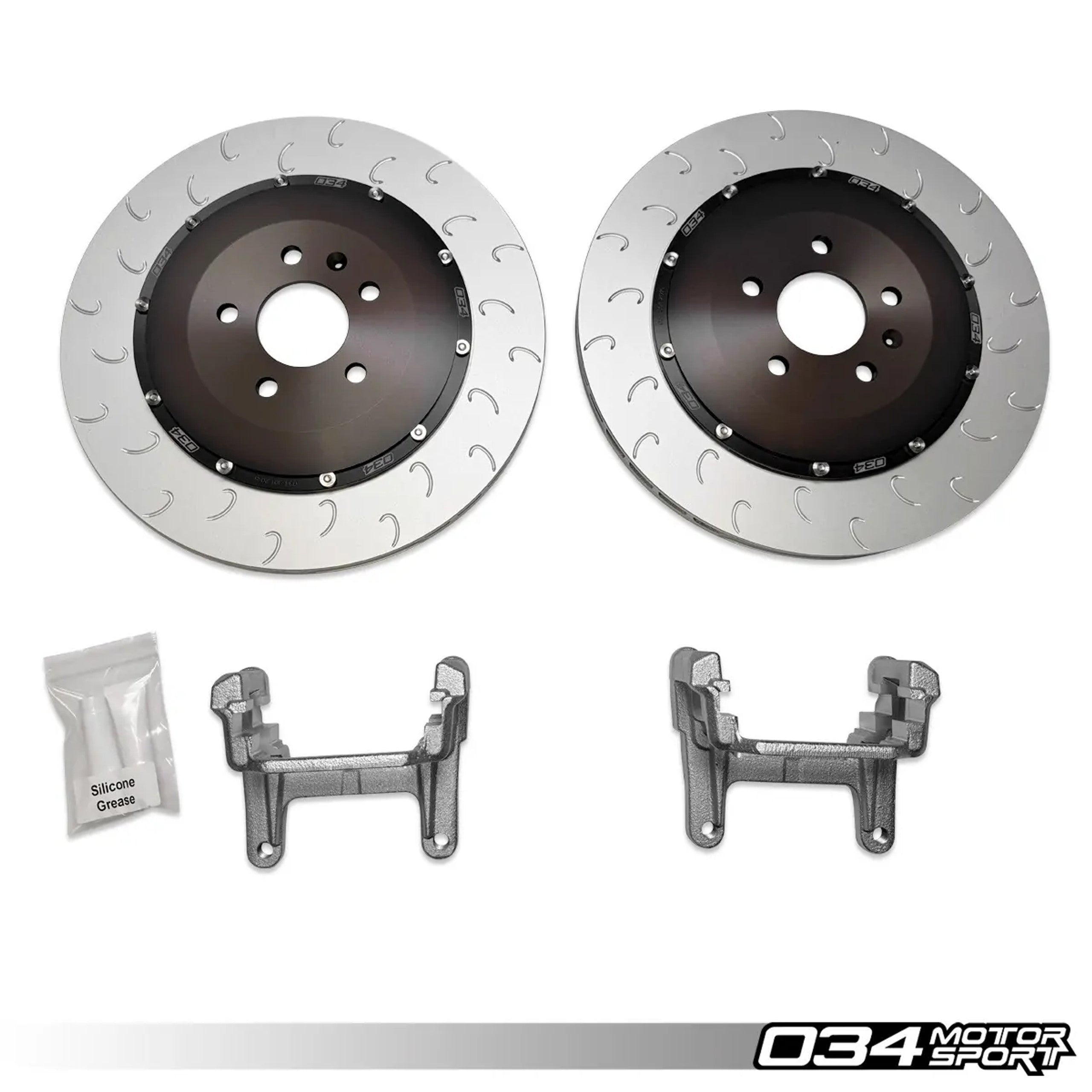 034 Motorsport - 2-Piece Floating Rear Brake Rotor 370mm Upgrade for B9/B9.5 Audi RS4/RS5