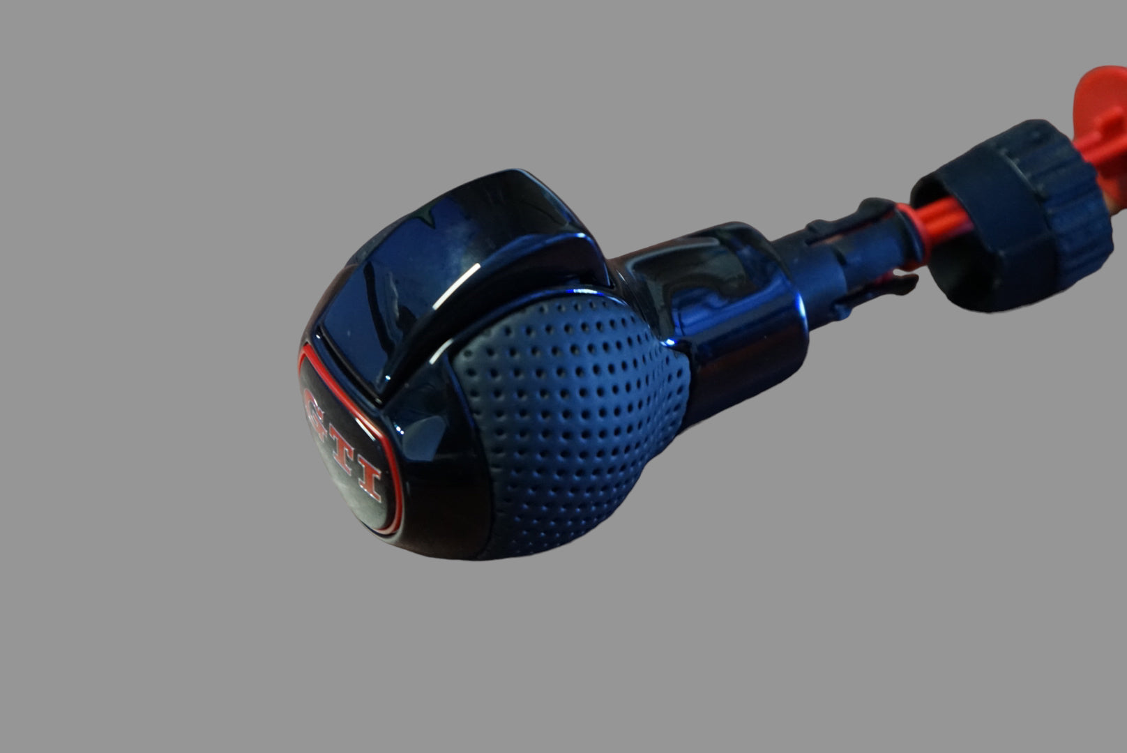 Volkswagen VW DSG Round Gear Selector Knob Perforated Leather GTI / R / R Line Logo