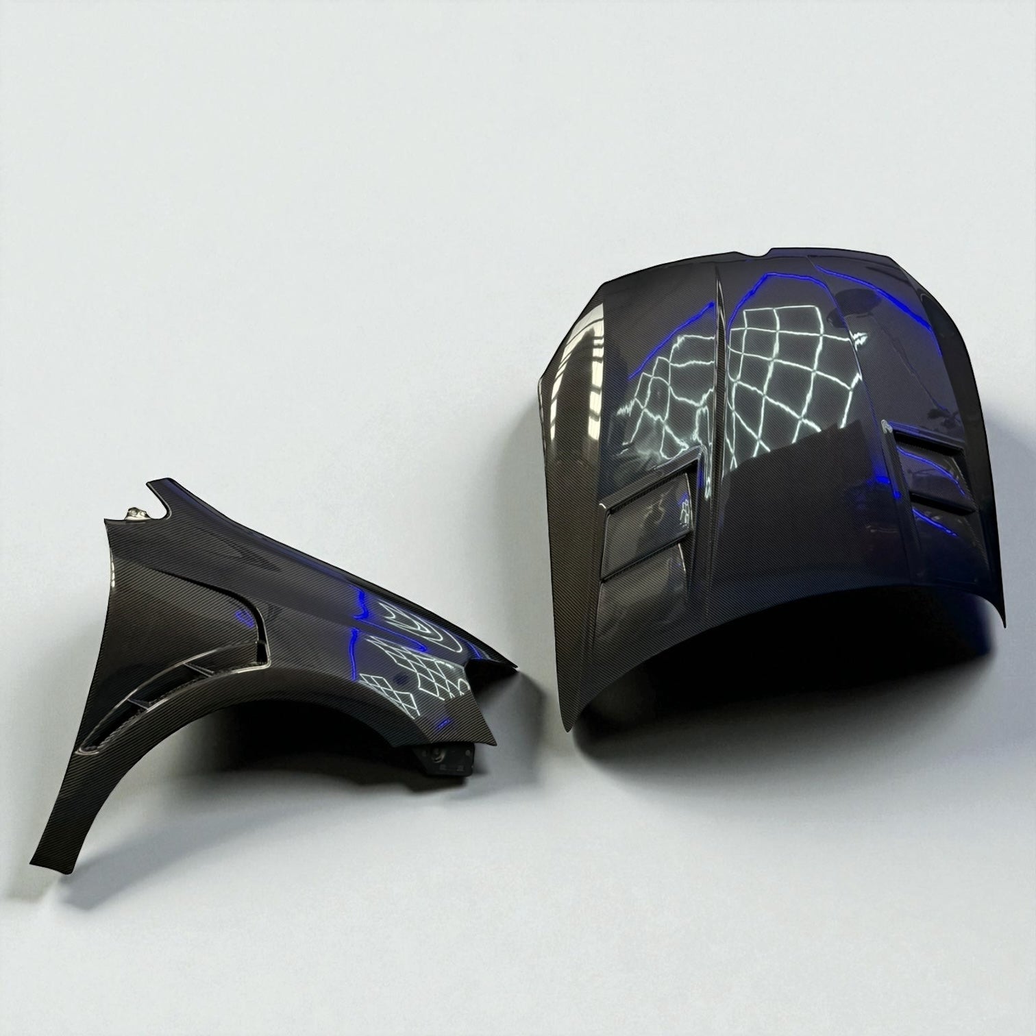 Volkswagen Polo MK5 V2 Genuine Carbon Fibre Bonnet & Wings Bundle (6R / 6C 09 - 17 Models) DIVERSION