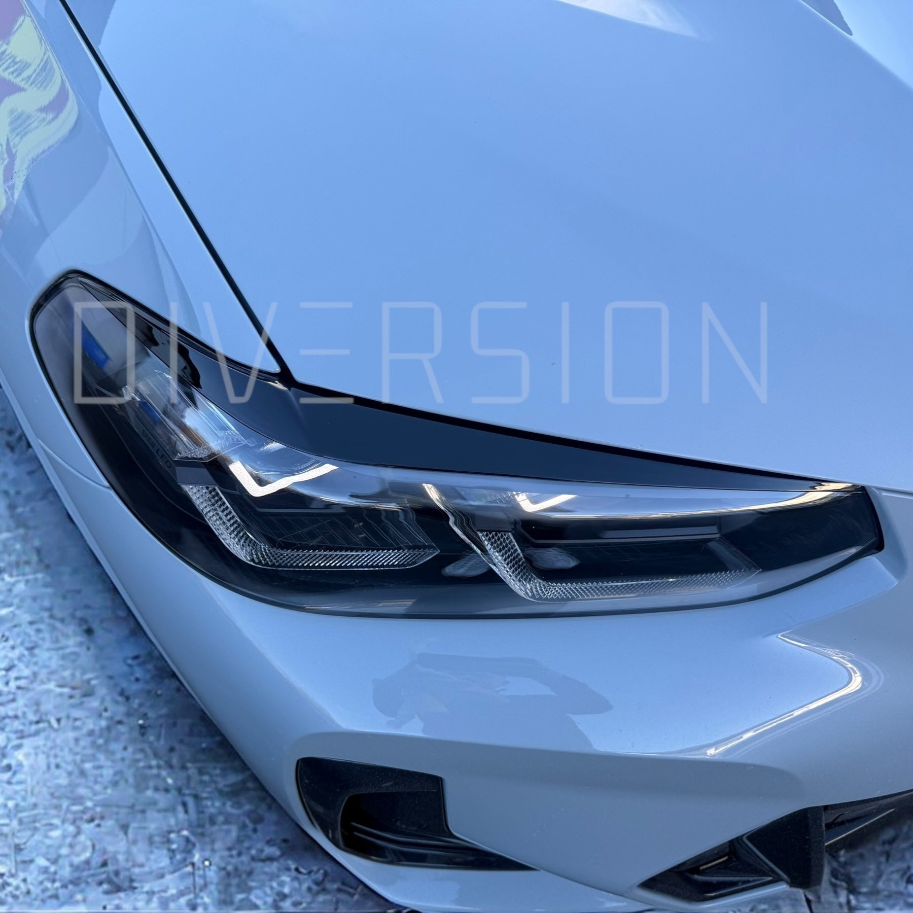 BMW X3 G01 LCI Headlight Eyebrows Gloss Black (2021 - 2025 Models)