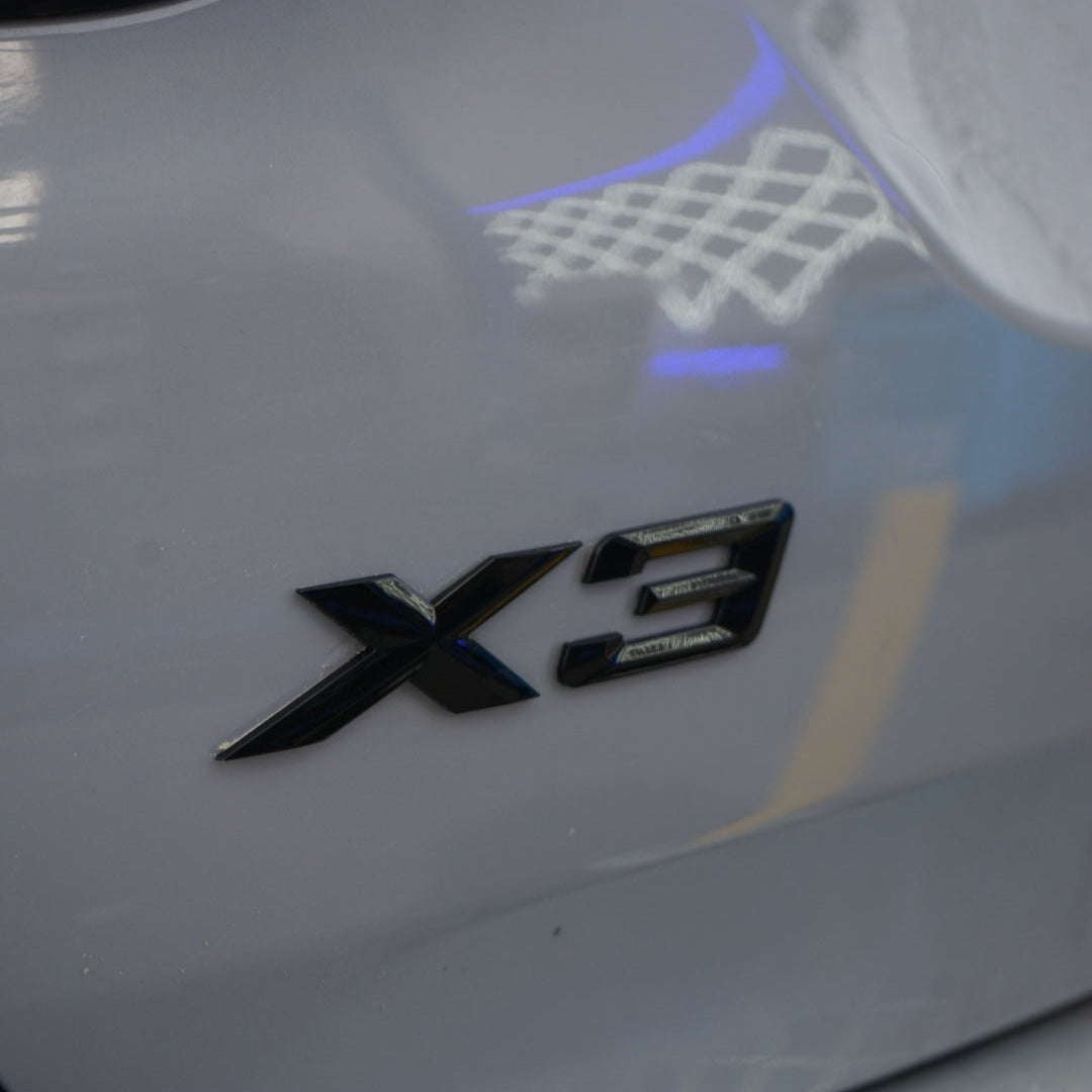 BMW X3 Model Badge / Emblem Gloss Black