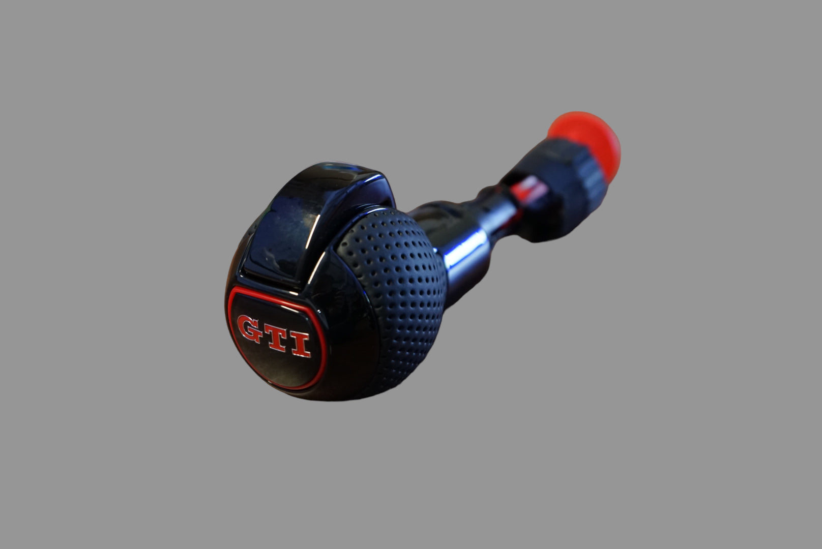 Volkswagen VW DSG Round Gear Selector Knob Perforated Leather GTI / R / R Line Logo