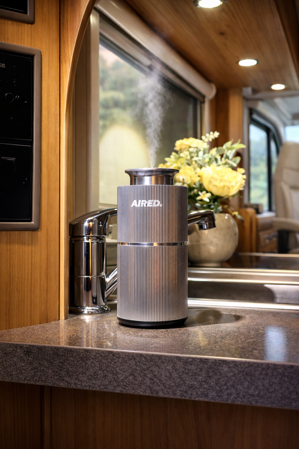 PRO1 In-Car / Home Mini Luxury Electronic Rechargeable Essential Oils Diffuser By AIRED. (SILVER)