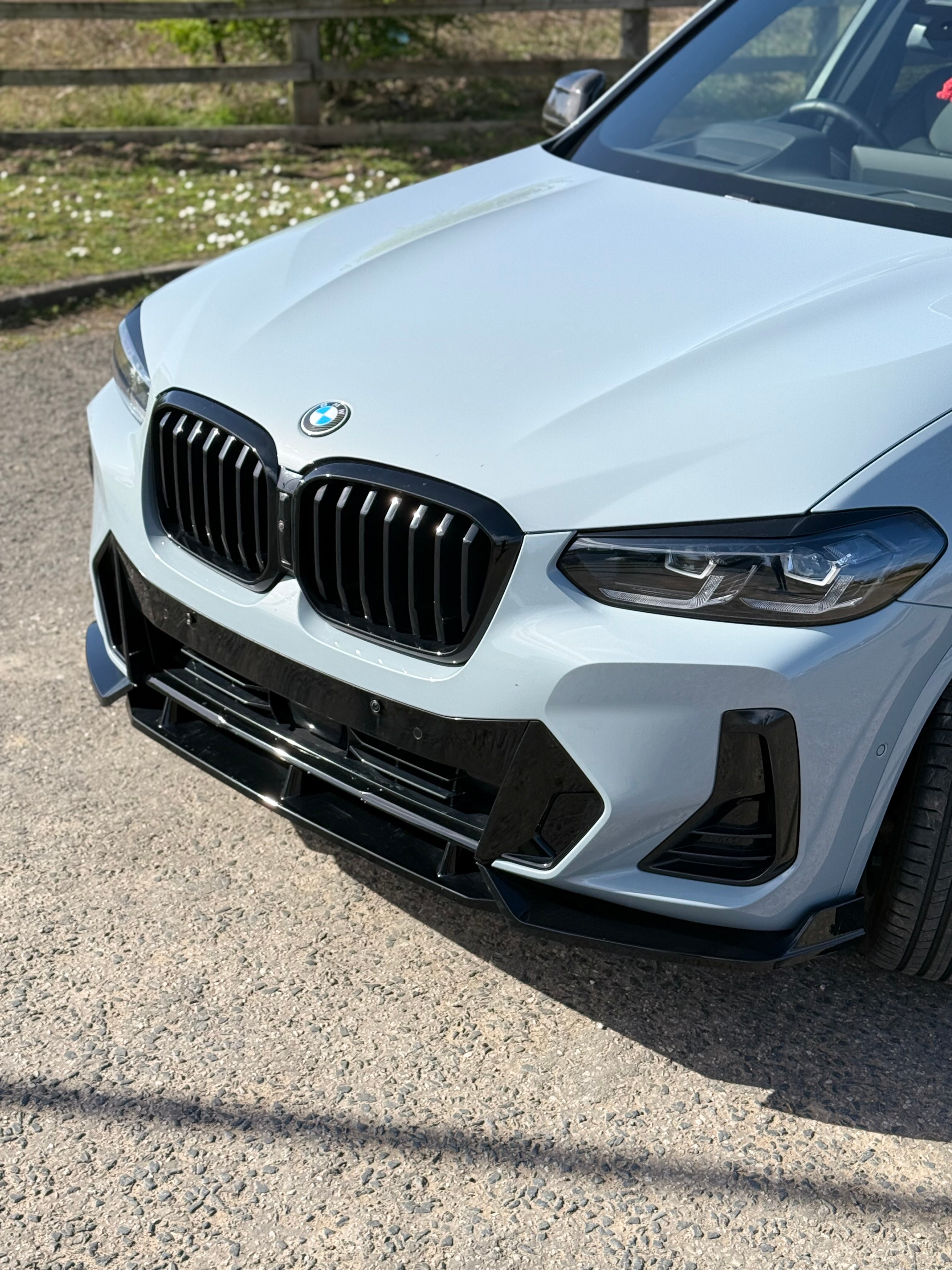 BMW X3 G01 LCI Gloss Black Front Bumper Splitter (2021 - 2024 Models)