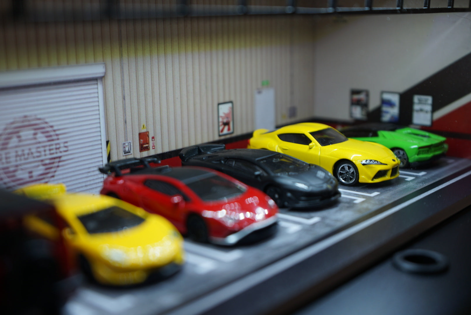 1/64 Scale Model Car Stackable Display Case With LED Lighting (Multiple Themes)