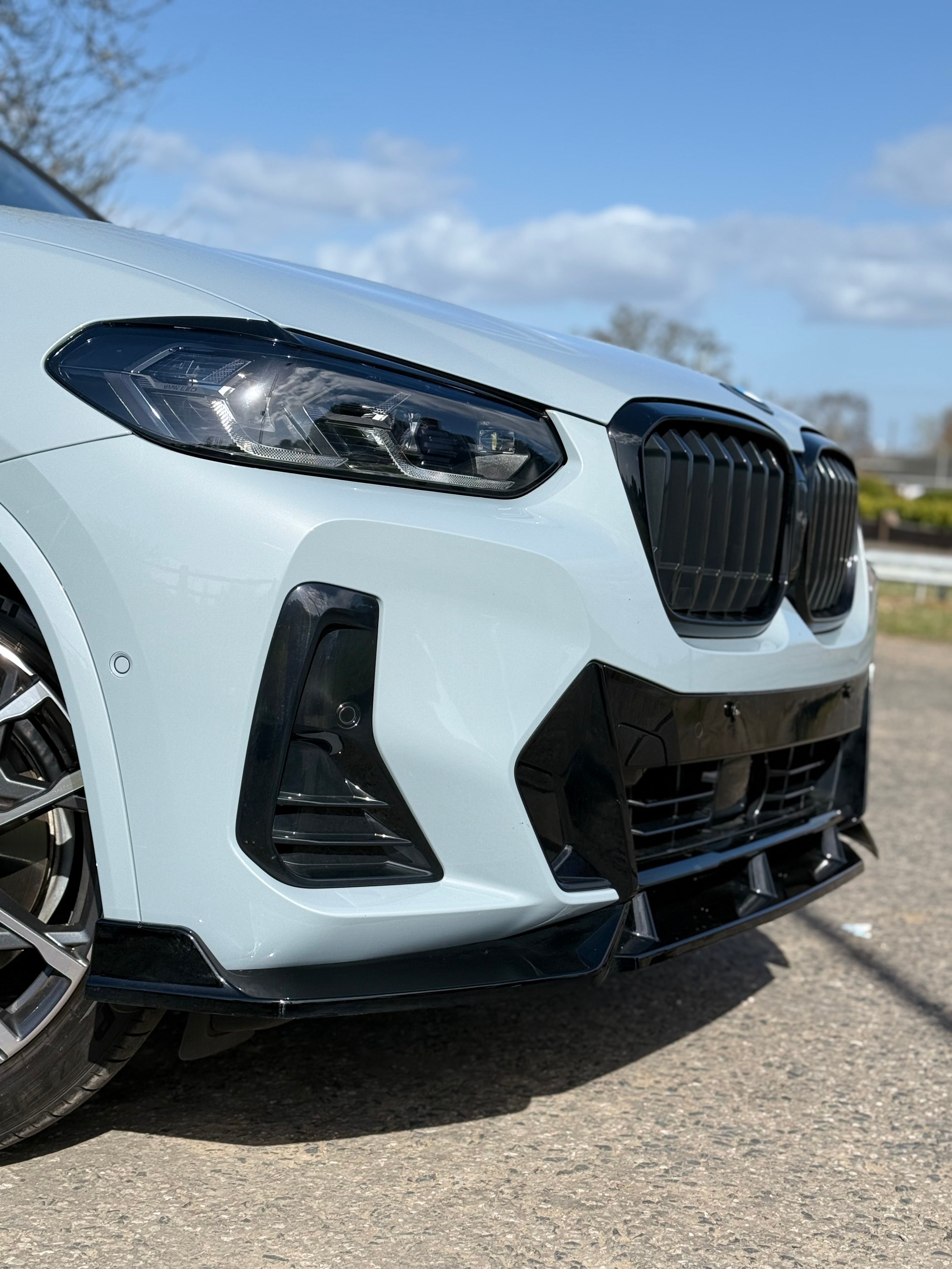 BMW X3 G01 LCI Gloss Black Front Bumper Splitter (2021 - 2024 Models)