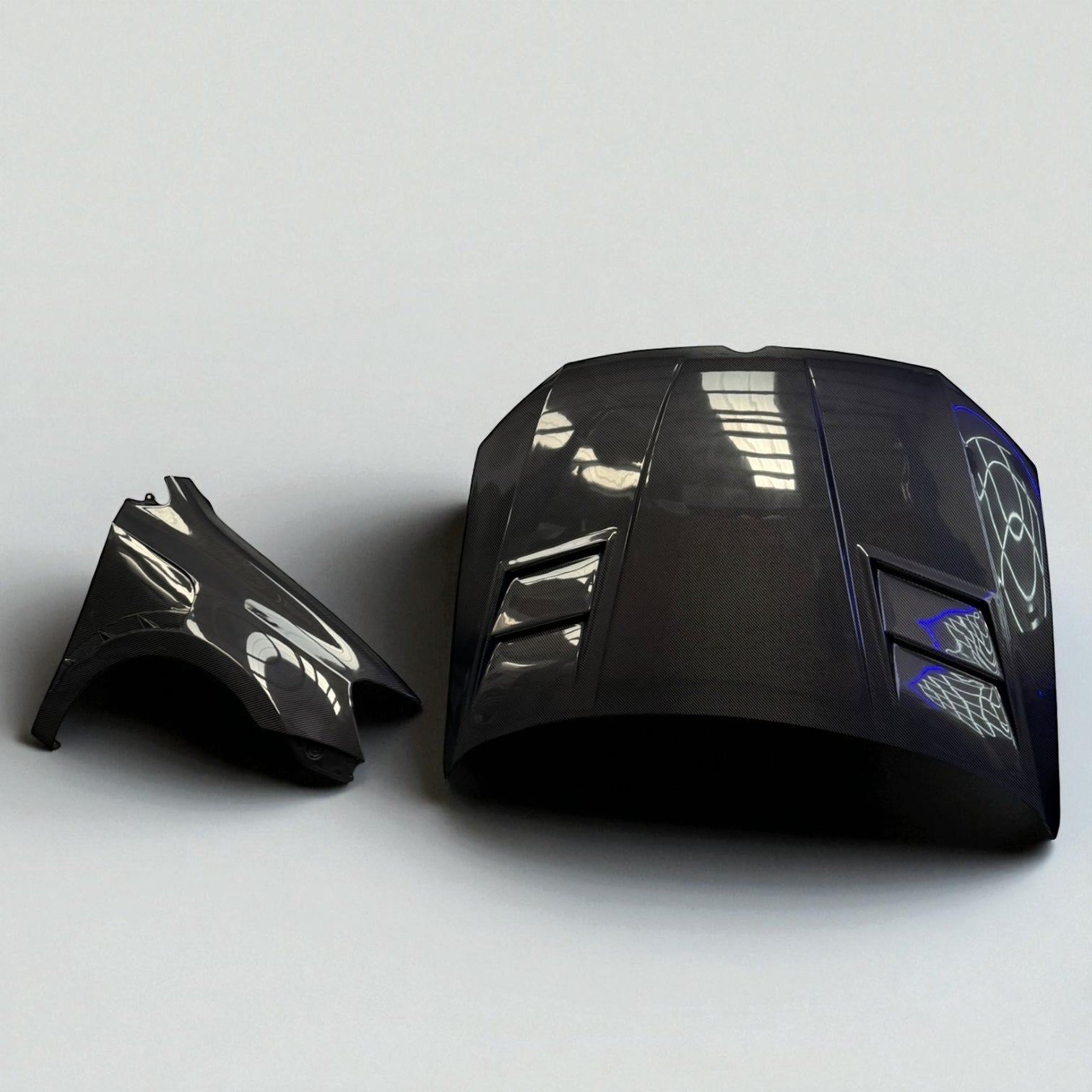 Volkswagen Polo MK5 V2 Genuine Carbon Fibre Bonnet & Wings Bundle (6R / 6C 09 - 17 Models) DIVERSION