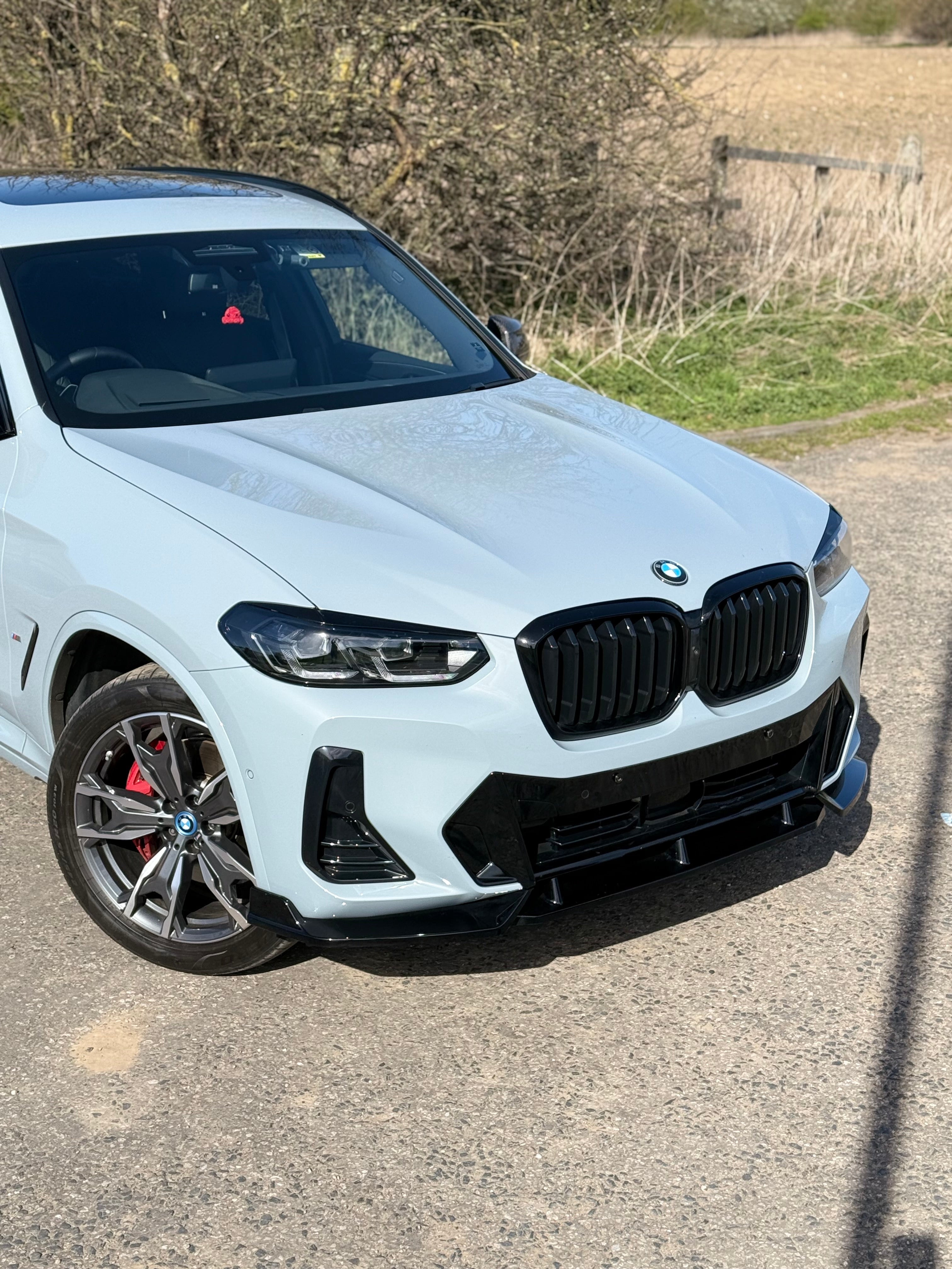 BMW X3 G01 LCI Gloss Black Front Bumper Splitter (2021 - 2024 Models)