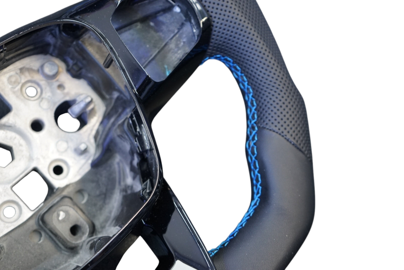 Ford Transit Custom 2018+ Perforated Leather Steering Wheel - SWTRANCUS13