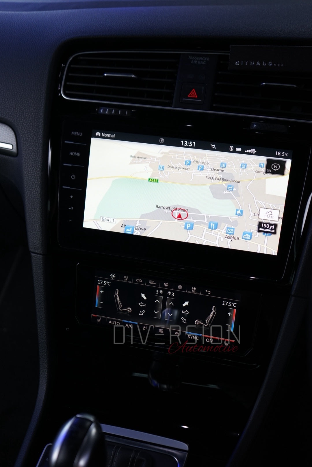 VW Volkswagen Golf MK7 / MK7.5 (2013 - 2020) - 6.9''Touch Screen LCD A/C Climate Control Panel