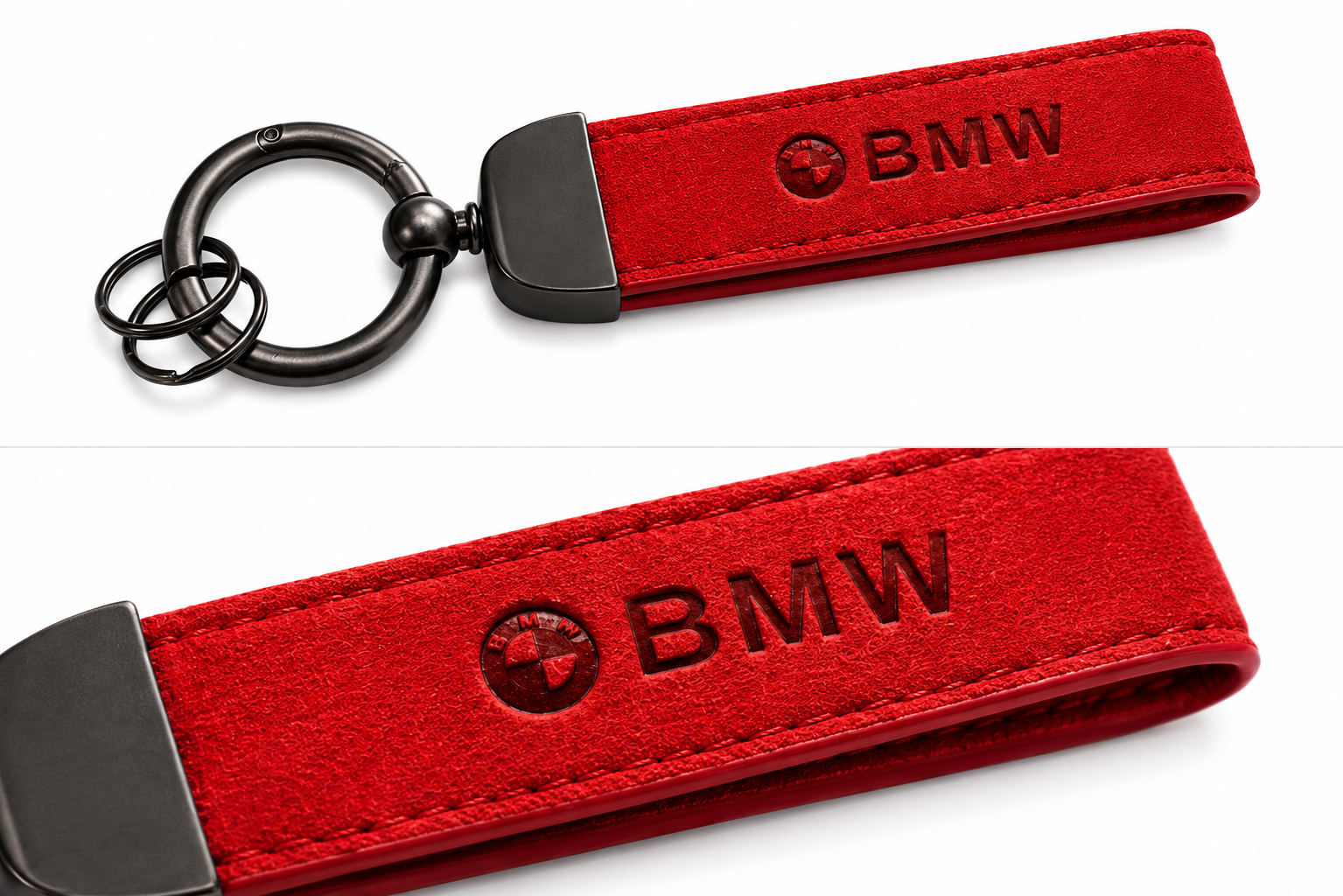 BMW Logo Alcantara Keyring (Various Colours)