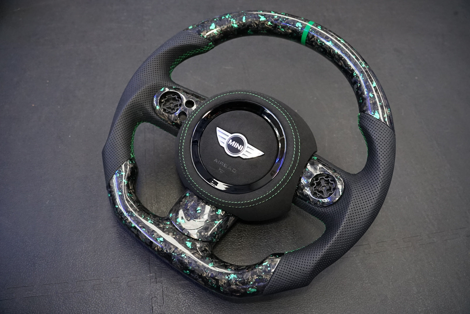 MINI Cooper R56 Forged Carbon Custom Steering Wheel & Airbag Cover 2007 - 2013 (IN STOCK / SWMINIR56.1)