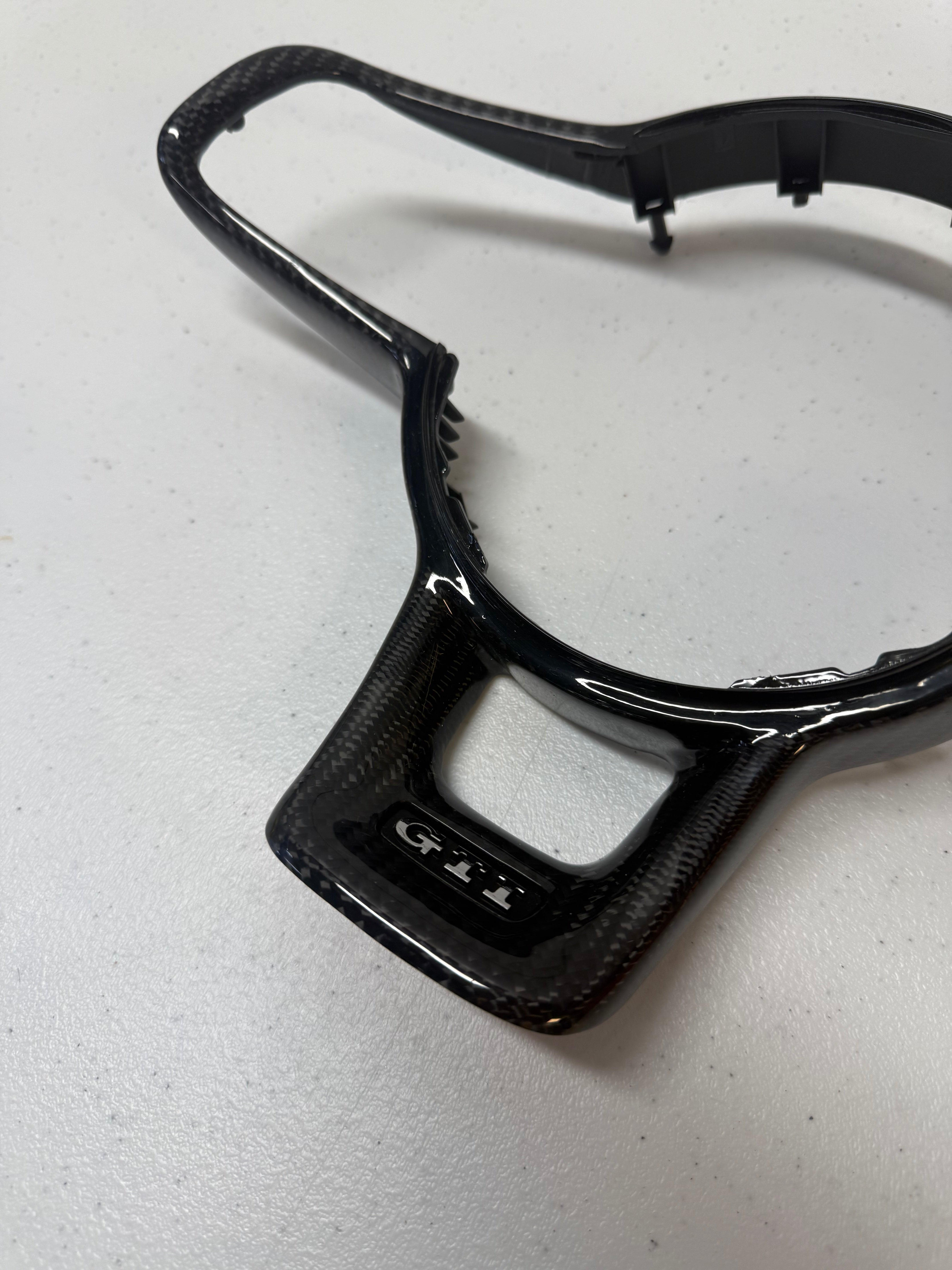 **CLEARANCE**-Volkswagen Golf / Polo Button Trim (GTI / R / GTD / GTE) Custom Carbon Surround