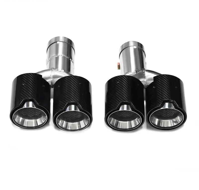 Quad Exhaust Tailpipes For BMW G01 X3 G02 X4 30i 2.0T 2022-2023 Petrol Carbon Fiber Tailpipe Muffler Exhaust System
