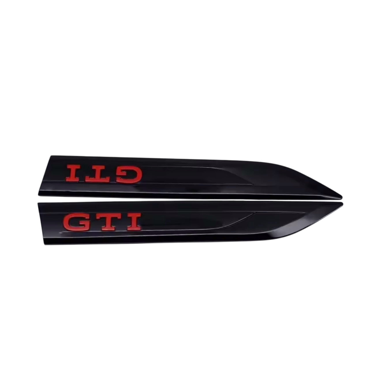 Volkswagen GTI Side / Wing Badges (2020+ Style / 19.8cm x 2.9cm Version)