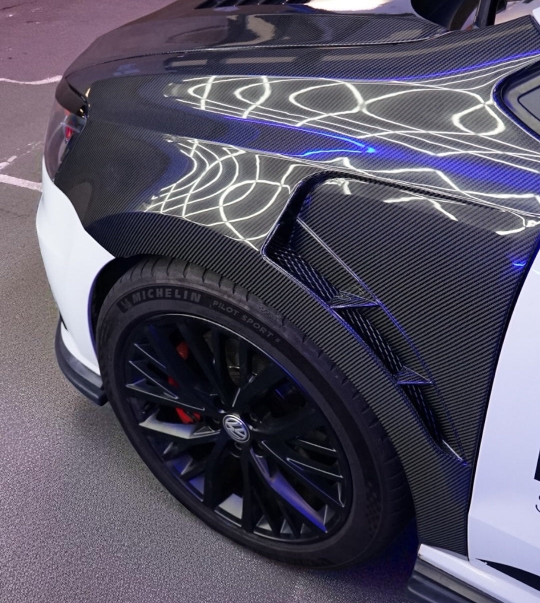 Volkswagen Polo MK5 6R / 6C Carbon Fibre Vented Wings / Fenders (Pair) 2009 - 2017 *NEW*