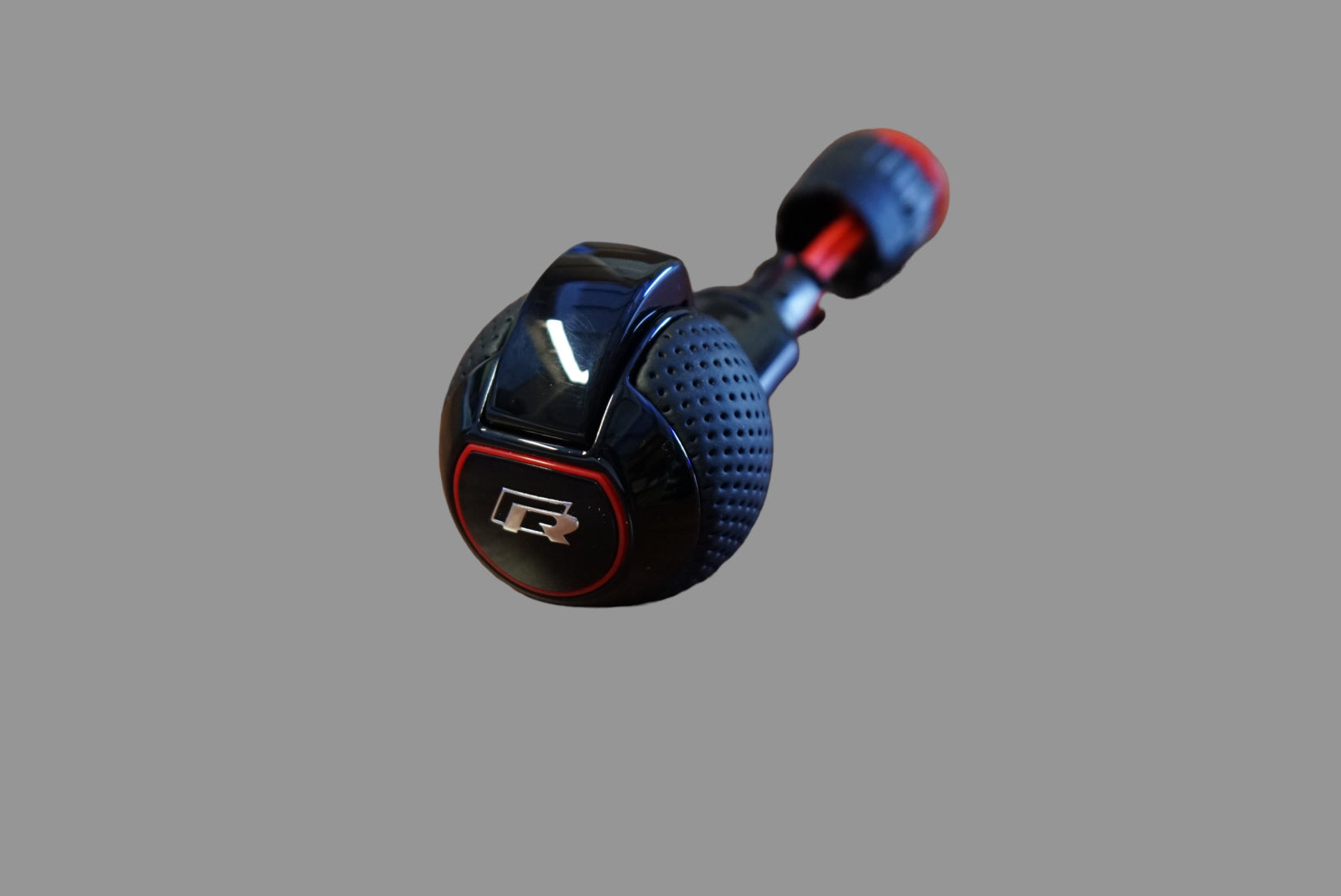 Volkswagen VW DSG Round Gear Selector Knob Perforated Leather GTI / R / R Line Logo