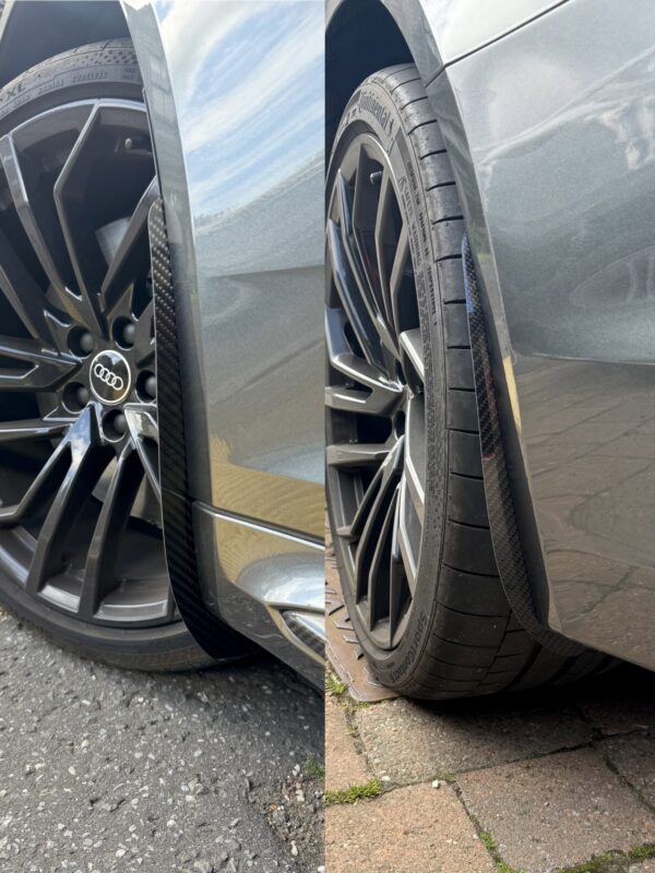 AUDI RS4 B9 Carbon Mudflaps – Audi B9/B9.5 Arch Guards in Dry Carbon Fibre Front & Rear