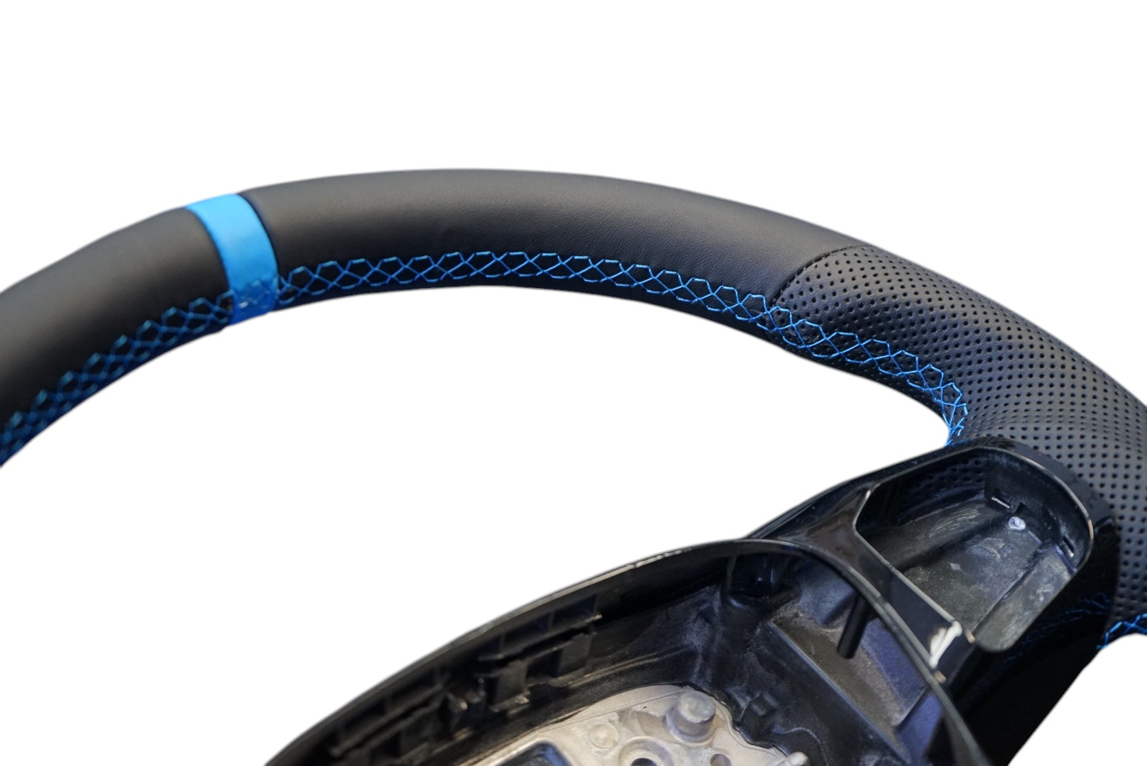 Ford Transit Custom 2018+ Perforated Leather Steering Wheel - SWTRANCUS13