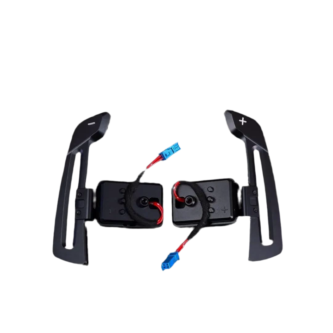 BMW 1/3/4/5/X Series & M Models Magnetic Aluminium Black Paddle Shifters (F20, F30, F32, G20, G22, G30, G05, F80–F90) – Mini & Supra Compatible