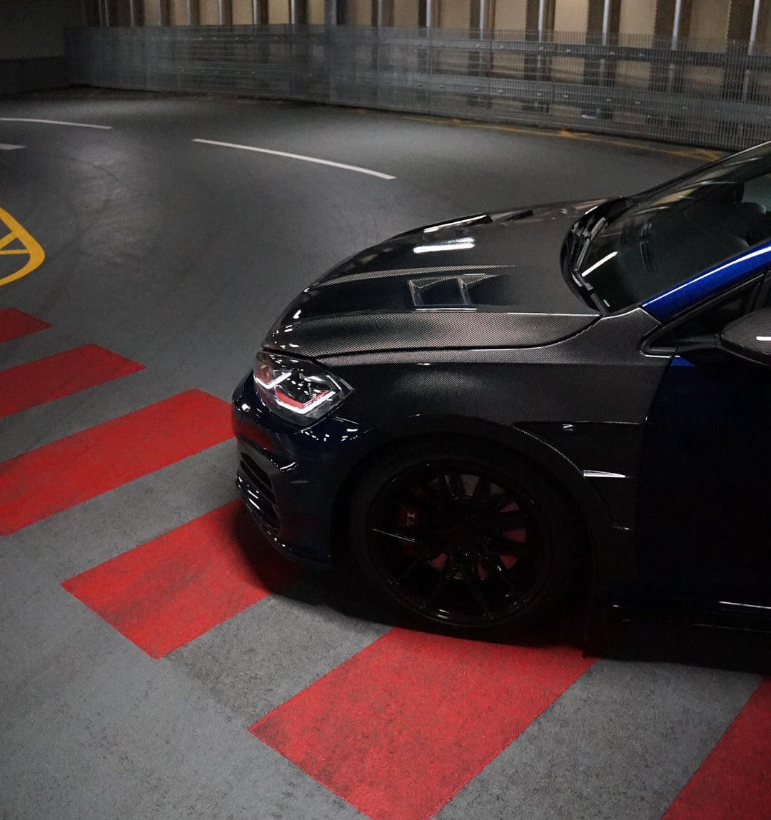 Volkswagen Golf MK7.5 Base / GTI / R Carbon Fibre Front Wings / Fenders Pair (2018-2021 Models)