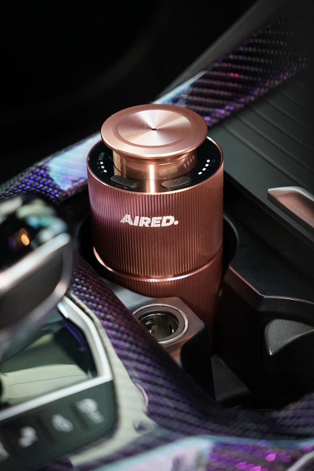 PRO1 In-Car / Home Mini Luxury Electronic Rechargeable Essential Oils Diffuser By AIRED. (ROSE GOLD)