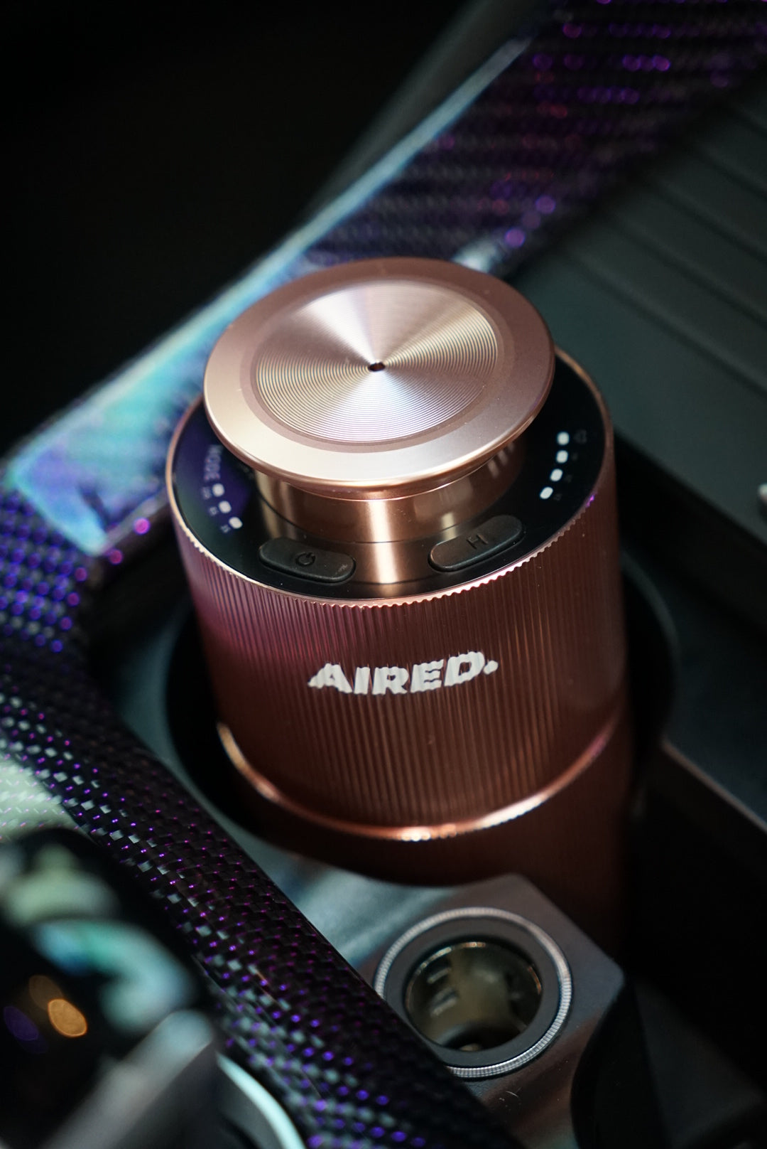 PRO1 In-Car / Home Mini Luxury Electronic Rechargeable Essential Oils Diffuser By AIRED. (ROSE GOLD)