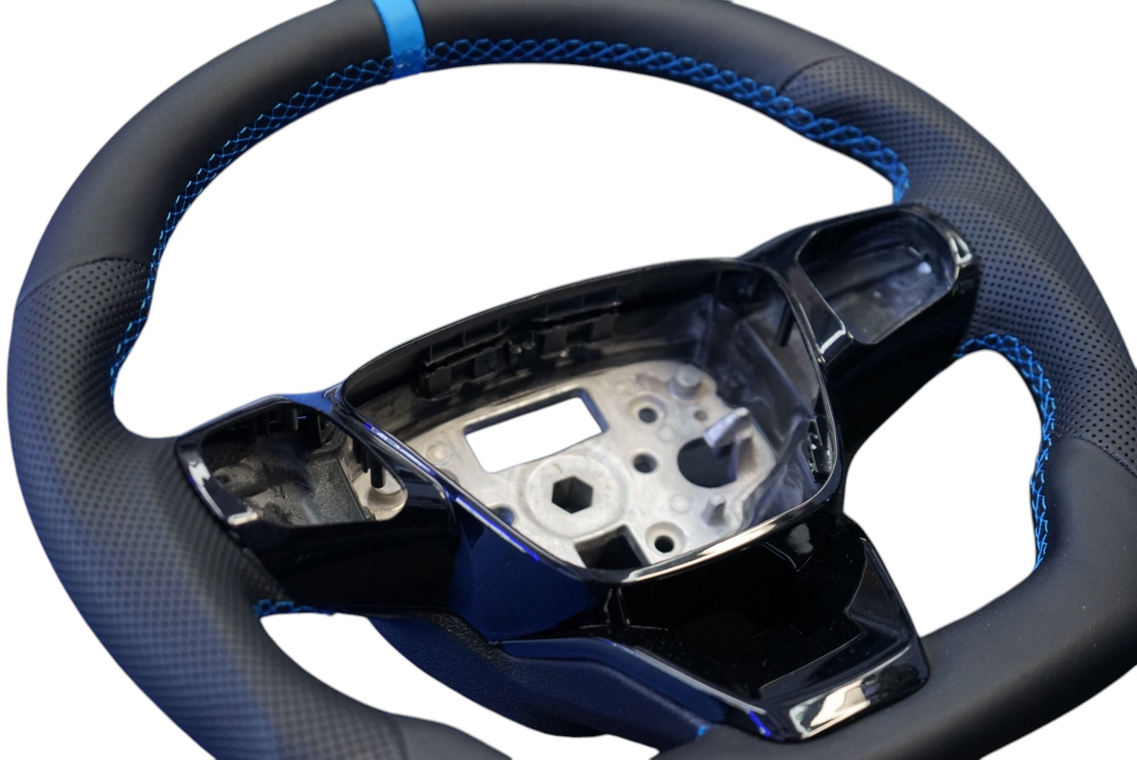 Ford Transit Custom 2018+ Perforated Leather Steering Wheel - SWTRANCUS13