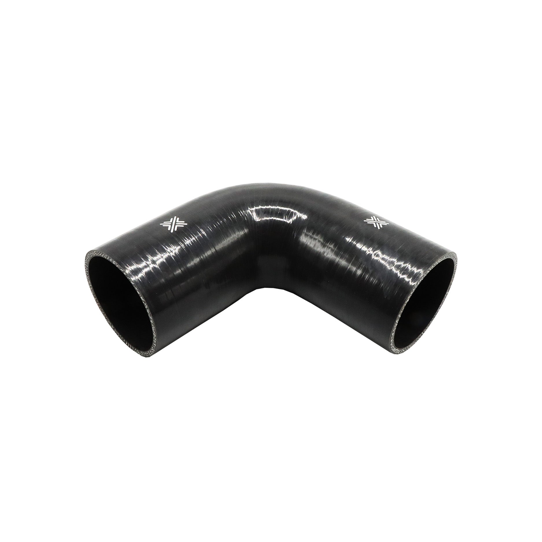 Pipercross Black 90° 76mm Bore, 152mm Leg Length Silicone Hose (FCL04084)