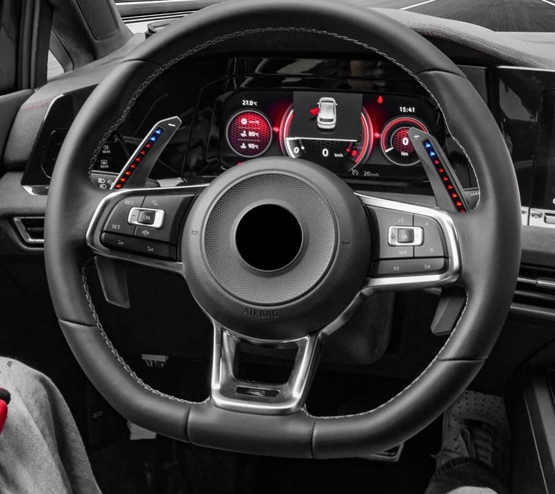 Volkswagen Paddle Extenders With LED RPM Shift Display For Golf / Polo / Scirocco GTI / GTD / R / R Line (2013 - 2022)