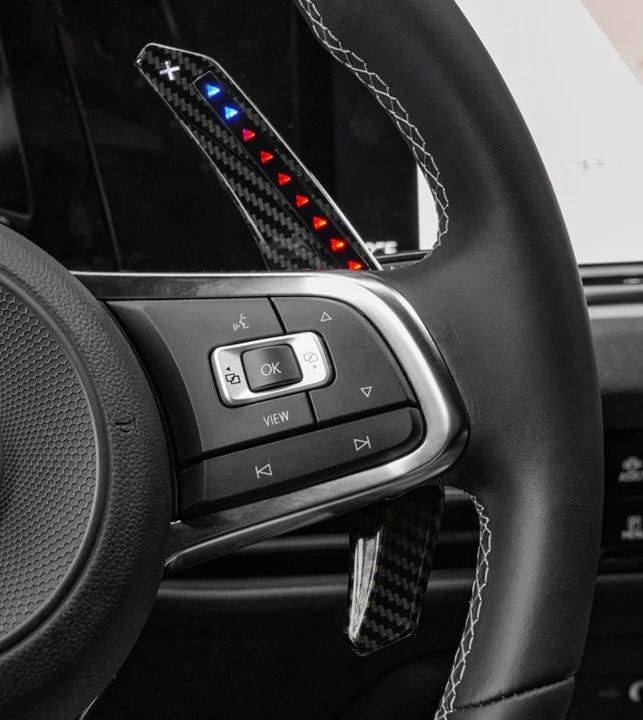 Volkswagen Paddle Extenders With LED RPM Shift Display For Golf / Polo / Scirocco GTI / GTD / R / R Line (2013 - 2022)
