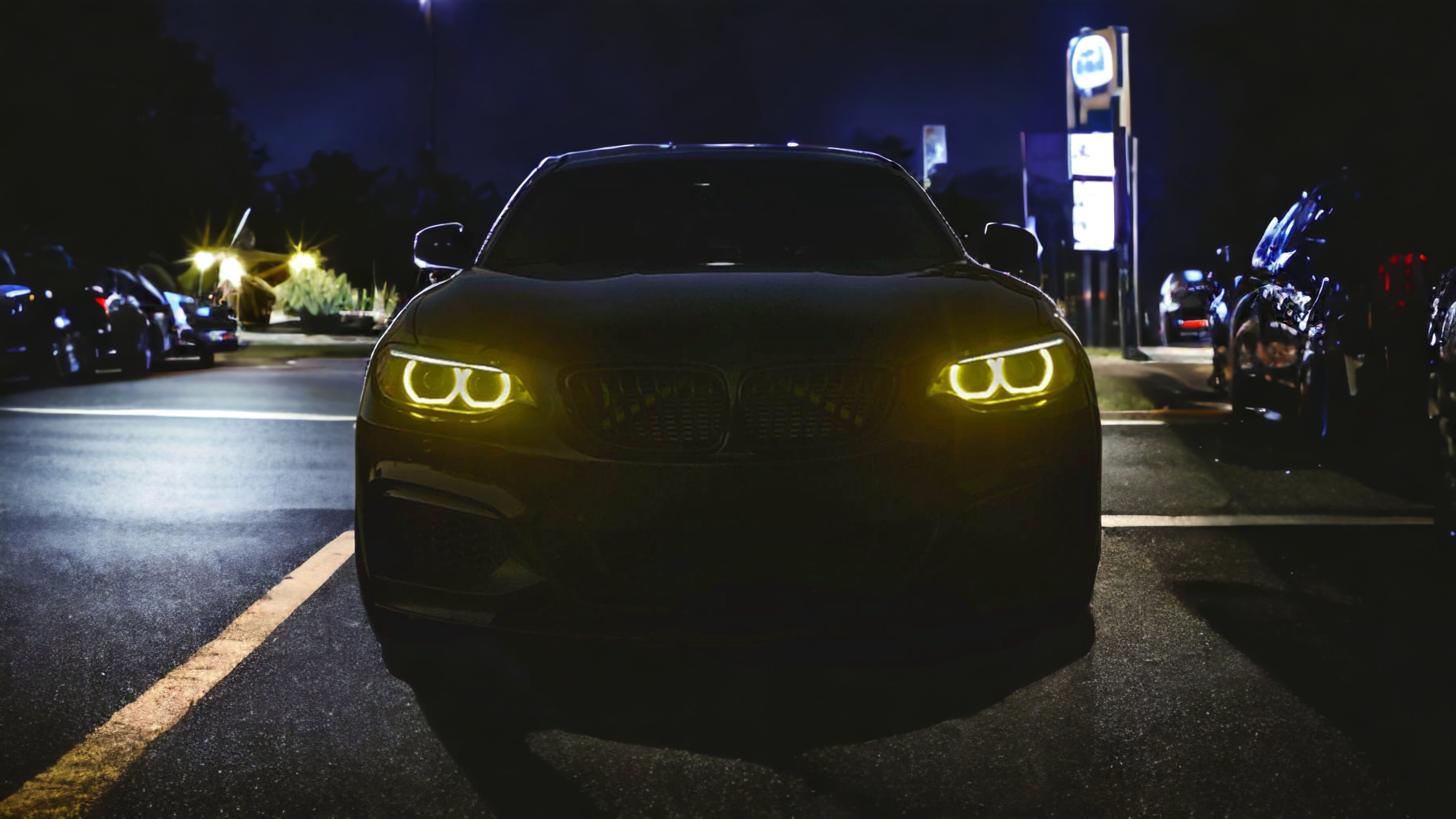 BMW M2 F22 F23 CSL yellow LED DRL module daytime running light BMW M2 F22 F23 CSL yellow LED DRL module daytime running light