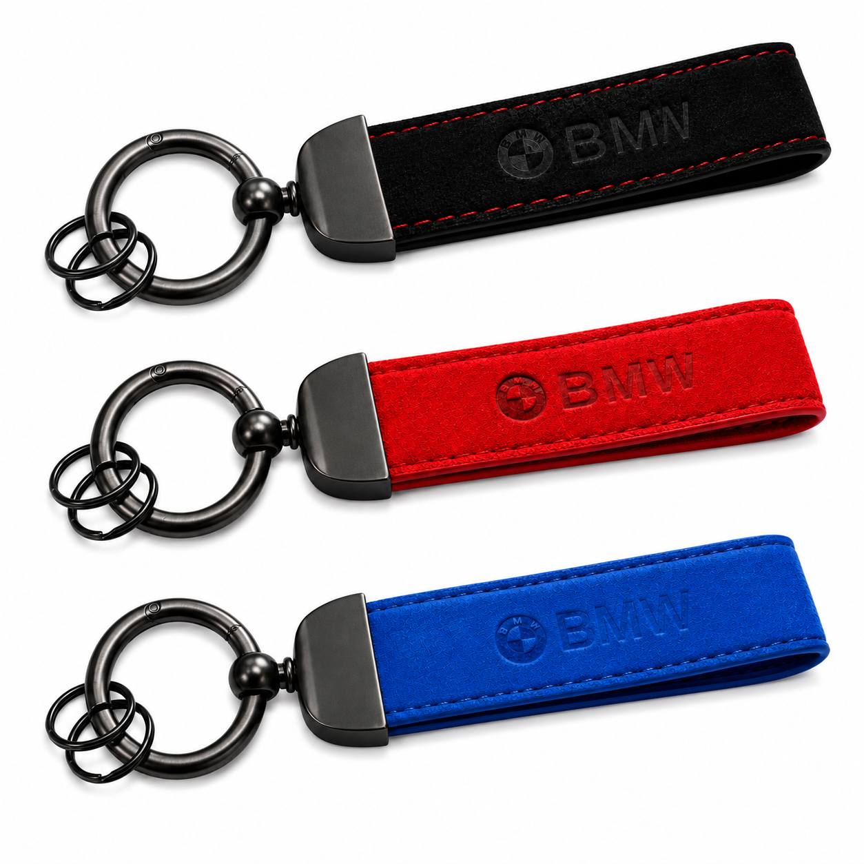 BMW Logo Alcantara Keyring (Various Colours)