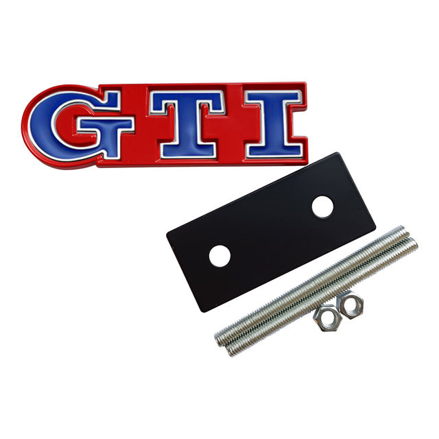 Volkswagen GTI Front Grille Replacements Badges - Gloss Red Backing Plate