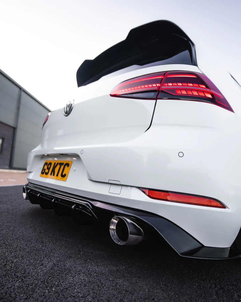 VW GOLF, GOLF GTI & GOLF R MK7 / MK7.5 EVO-1 GLOSS BLACK REAR SPOILER BY ZAERO (2013-2020)