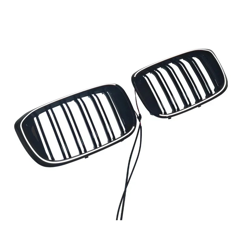 BMW X3 G01 / X4 G02 PRE-LCI Gloss Black Single Slat LED Front Kidney Grille Kit (2017 - 2020)