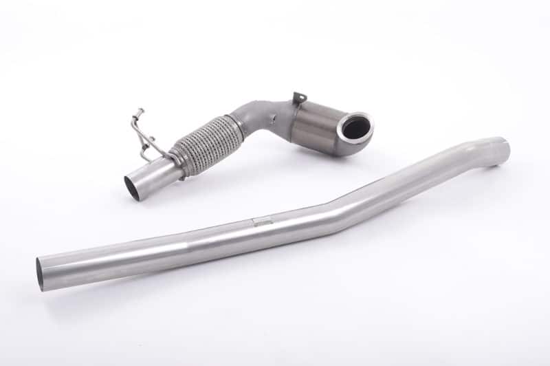 Milltek VW Golf MK7/7.5 R (inc. Estate), S3 8V (13-21) Fits Milltek Cat-back – Large Bore Downpipe and Hi-Flow Sports Cat
