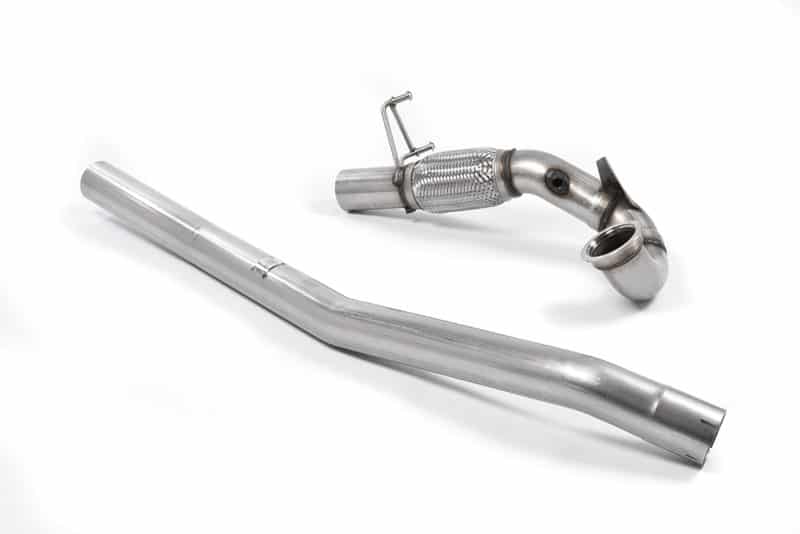 Milltek VW Golf MK7/7.5 R (inc. Estate), S3 8V (13-21) Fits Milltek Cat-back – Large-bore Downpipe and De-cat