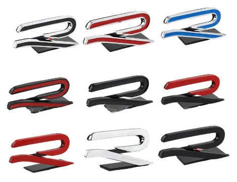 Volkswagen "R" Logo Front and Rear Badges (2020+ Models)