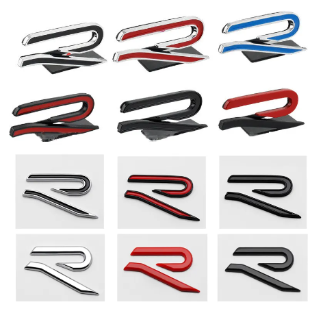 Volkswagen "R" Logo Front and Rear Badges (2020+ Models)