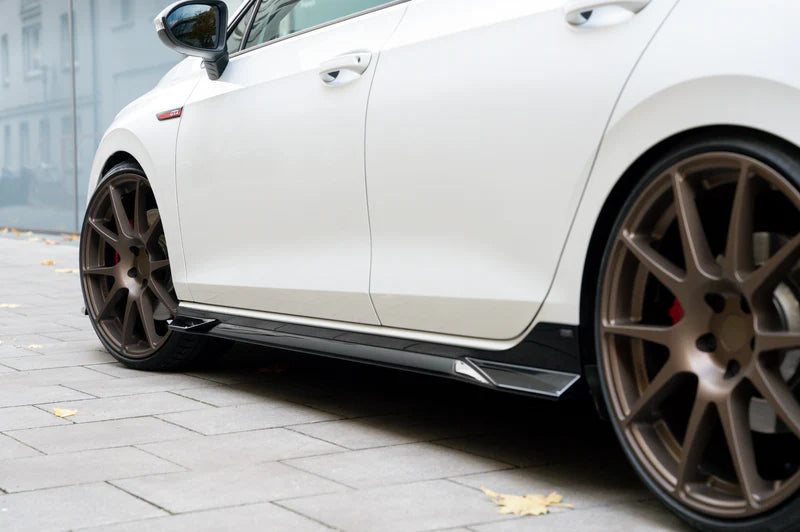 VW GOLF GTI MK8 EVO-1 GLOSS BLACK SIDE SKIRTS BY ZAERO (2020+)