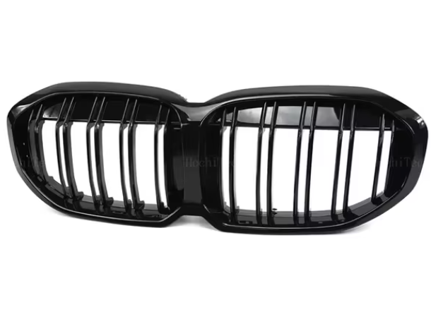 BMW 1 Series F40 Double Slat Gloss Black Kidney Grilles Pair (2020-2024)